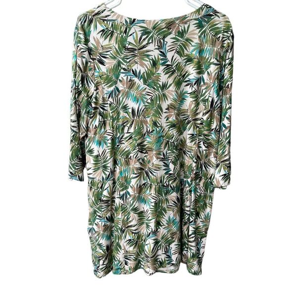 J.Jill wearables size L tropical leaf print tunic top. - Picture 2 of 10